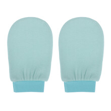 2Pièces Gants De Douche Bleu Ciel En Fibre Naturelle Pour Exfoliation