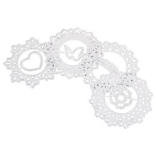 4Pièces Pochoirs Découpe Métal Argent DIY Pour Scrapbooking Cartes