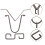 1Set Iron Rain Chain Drainer Hook Stable Decorative Hanging Hardware 5