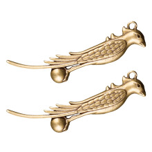 2Stk Goldener Kupfer Anhänger Vogel Auto Schlüsselanhänger