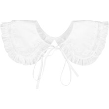 White Fabric Fake Collar Women Detachable Shirt Collar for Decor