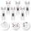 6Pcs White Cat Clip Multi-Functional Plastic Clothespins for Home Use 3