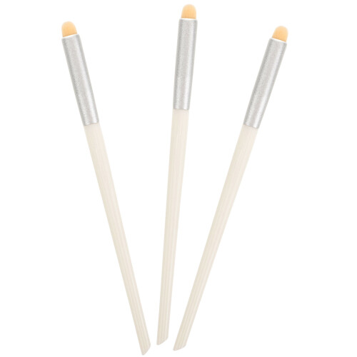 3Pcs Small White Makeup Brushes Lipstick Applicator Tools for Women 2