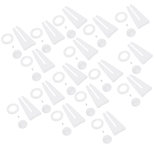 15Pcs White Plastic Photo Frame Display Stands Durable Smooth Edges