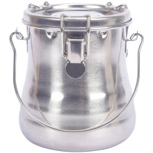 Pencil Holder Stainless Steel Thicken Drum Silver