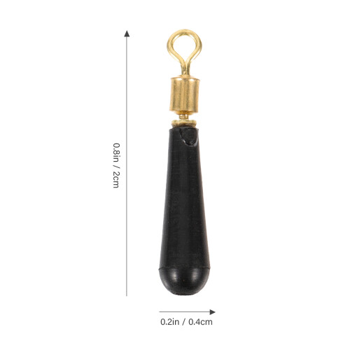 30Pcs Versatile Black Bobber Stoppers Fishing Float Stops Accessories 2