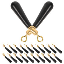 30Pcs Versatile Black Bobber Stoppers Fishing Float Stops Accessories