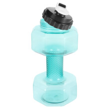 Portable Sky-Blue Dumbbell Shape Water Bottle for Outdoor Fitness
