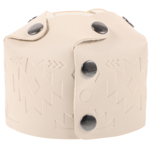 Durable Beige Propane Tank Protector PU Leather Grill Accessory