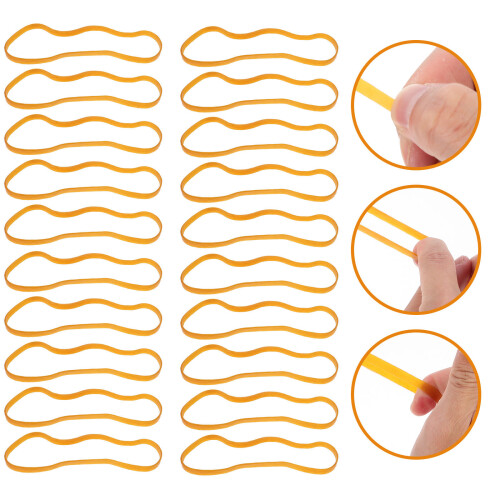 70Pièces Bandes Élastiques Orange Pour Maison Bureau Épaisses 2