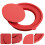 Red Plastic Anti Splash Lid Egg Bowl Whisk Baking Accessory 10