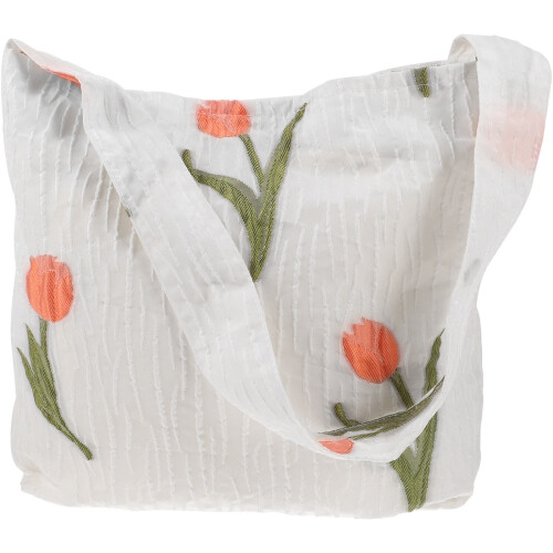 1Lichte Dames Underarm Bag Met Polyester En Canvas Bloemenprint 1