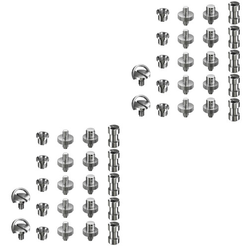 44Pcs Durable Tripod Screw Adapter Set Silver for Multi-Camera Use 2