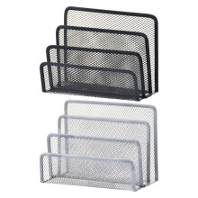2 Pcs Clear Gold Desk Organizer Three-Layer Bookshelf Office