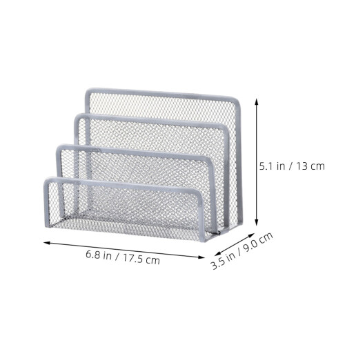 2 Pcs Clear Gold Desk Organizer Three-Layer Bookshelf Office 1