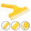 Portable Yellow Car Tinting Scraper ABS Rubber Window Cleaner 9