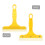 Portable Yellow Car Tinting Scraper ABS Rubber Window Cleaner 6