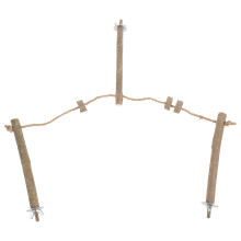 Wooden Parrot Perch Stand in Khaki for Home Bird Training and Play