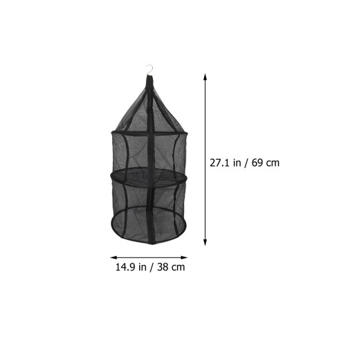 Laundry Drying Rack Black Nylon 1pack 1