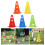 5Pcs Compact Stackable Soccer Training Cones Durable Outdoor Markers 5