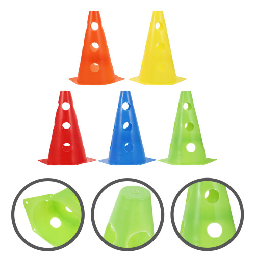 5Pcs Compact Stackable Soccer Training Cones Durable Outdoor Markers 2