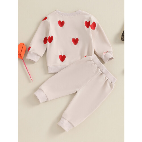 (12-18 Months, Beige) Ensemble 2 pièces la Saint-Valentin. 2