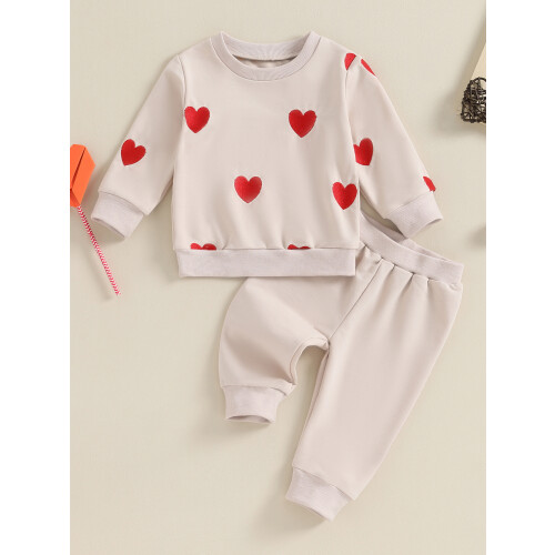 (6-12 Months, Beige) Conjunto de dos para niñas. 1