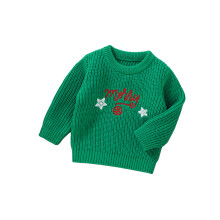 (9-12 Months, Green 2) Maglioncino per bambina, maniche lunghe, girocollo, con stampa floreale, maglione invernale caldo