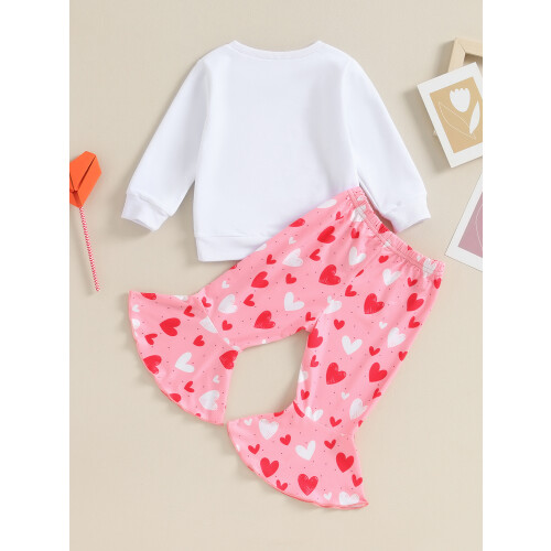 (18-24 Months, White) Σετ Ημέρας Αγίου μακριά μανίκια 2