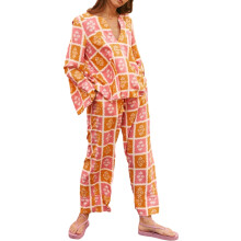 (XL, Orange) Pijamale femei, lenjerie ținute casă