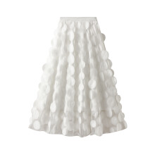 (One Size, White) Jupe en tulle et streetwear.