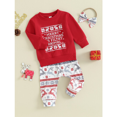 (18-24 Months, Red) Σετ Παλτών Χριστουγέννων και Χιονονιφάδα 2