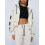 (M, White) Γυναικείο Φούτερ με Cropped Jacket 3