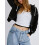 (M, Black) Γυναικείο Φούτερ με Cropped Jacket 3