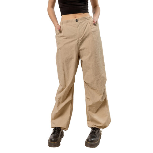 (S, Camel) Γυναικείο cargo παντελόνι, τσέπες, Streetwear