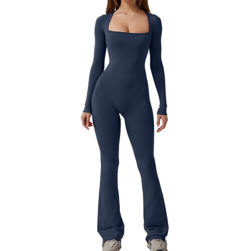 (M, Navy) Γυναικεία Ολόσωμη Φόρμα, Φθινοπωρινή Clubwear