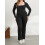 (M, Black) Γυναικεία Ολόσωμη Φόρμα, Φθινοπωρινή Clubwear 7