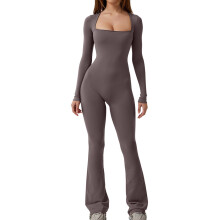 (XL, Grayish Coffee) Γυναικεία Ολόσωμη Φόρμα, Φθινοπωρινή Clubwear