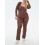 (M, Dark Brown) Γυναικεία Ολόσωμη Φόρμα, Φθινοπωρινή Clubwear 5
