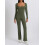 (L, Army Green) Γυναικεία Ολόσωμη Φόρμα, Φθινοπωρινή Clubwear 3