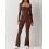 (M, Dark Brown) Γυναικεία Ολόσωμη Φόρμα, Φθινοπωρινή Clubwear 10