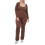 (M, Dark Brown) Γυναικεία Ολόσωμη Φόρμα, Φθινοπωρινή Clubwear 2