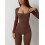 (M, Dark Brown) Γυναικεία Ολόσωμη Φόρμα, Φθινοπωρινή Clubwear 13