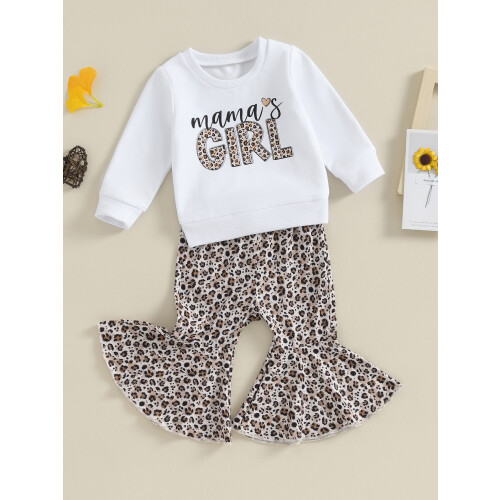 (12-18 Months, Style 1) Φθινοπωρινό σετ παντελονιών λεοπάρ σχέδιο 2
