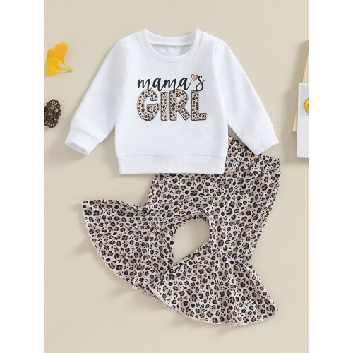 (12-18 Months, Style 1) Φθινοπωρινό σετ παντελονιών λεοπάρ σχέδιο 1