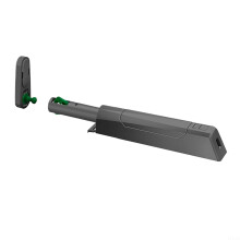 Magnetic Cabinet Catch with Bounceback Mechanism for Secure Push to Open Doors, Dark Gray