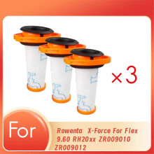 3 PCS Vorfilter für X-FORCE FLEX 9.60 RH20xx ZR009010 ZR009012 Kabelloser Staubsauger Waschbare Re