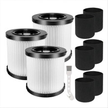 3-Pack DCV5801H HEPA-Filter, kompatibel mit DEWALT DCV580H, DCV581H 20V MAX Nass-/Trockenstaubsauger mit Schaumstoff