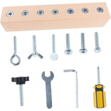 Screwdriver Board Set Wooden Screw Board for 3 4 5 Year Old Kids Girls Boys