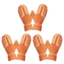 (3 Pairs) The Naughty List Mittens, Funny Hidden Middle Finger MIttens, Cozy Knit with a Hidden Attitude, Winter Warm Mittens Gift for Women